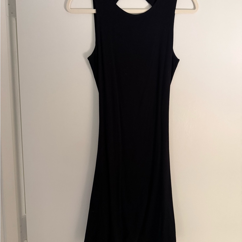 Lulu's Classic Black Backless Dress